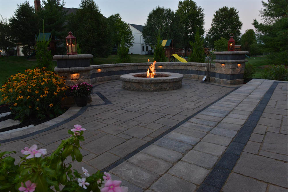 pavers and firepit