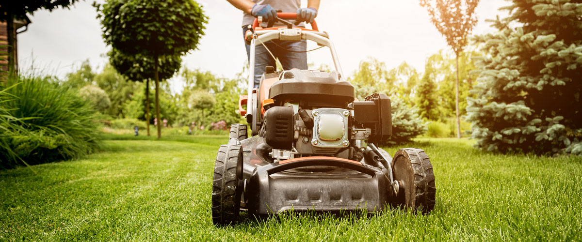 man mowing the lawn Meyer Landscape